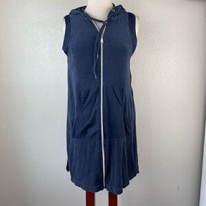 Pre-Owed Sand N Sun Womens Navy Blue Beach Cover Up Size M